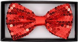 SEQUIN BOWTIE - RED