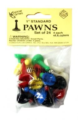 SET OF 24 STANDARD PAWNS IN 6 COLORS