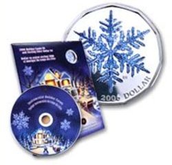 SET OF COIN AND HOLIDAYS CAROLS CD - SNOWFLAKE -  2006 CANADIAN COINS