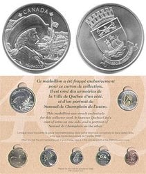 SETS -  QUEBEC 400TH COLLECTOR CARD (1608-2008) -  2008 CANADIAN COINS