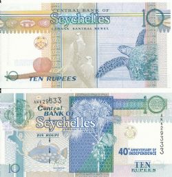 SEYCHELLES -  10 RUPEES 2013 (2016) (UNC) - COMMEMORATIVE NOTE