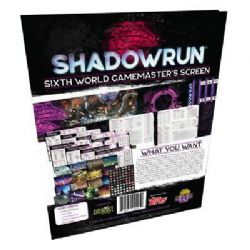 SHADOWRUN -  SIXTH WORLD GAMEMASTER'S SCREEN -  6TH EDITION