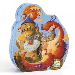 SHAPED PUZZLE -  VAILLANT AND THE DRAGON (54 PIECES) - 5+