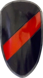 SHIELDS -  LARGE SHIELD - BLACK AND RED (40