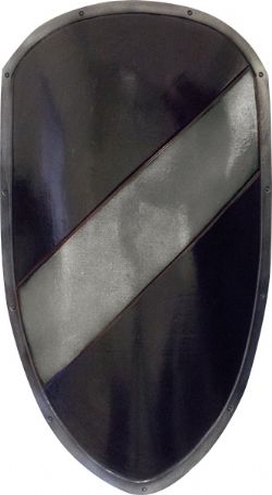 SHIELDS -  USED - READY FOR BATTLE SHIELD - BLACK AND SILVER (40