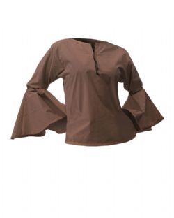SHIRTS -  FELICE BLOUSE - BROWN