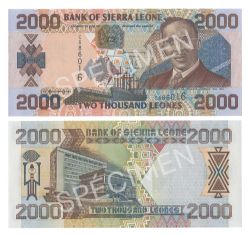 SIERRA LEONE -  2000 LEONES 2002 (UNC) 26A