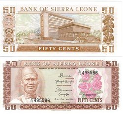 SIERRA LEONE -  50 CENTS 1984 (UNC) 4E