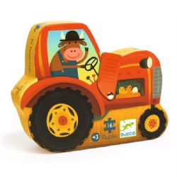 SILOUHETTE PUZZLE -  TRACTOR (16 PIECES)