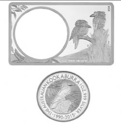 SILVER COIN AND BAR SET -  25TH ANNIVERSARY OF THE KOOKABURRA SILVER COIN 03 -  2015 AUSTRALILAN COINS