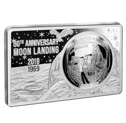 SILVER COIN AND BAR SET -  APOLLO 11 AND MOON LANDING 50TH ANNIVERSARY - SILVER COIN AND BAR SET -  2019 UNITED STATES COINS