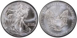 SILVER EAGLES -  1998 1-OZ SILVER EAGLE BULLION COIN