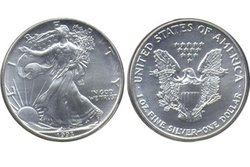 SILVER EAGLES -  ONE OUNCE FINE SILVER COIN -  1993 UNITED STATES COINS