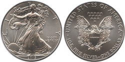 SILVER EAGLES -  ONE OUNCE FINE SILVER COIN -  2013 UNITED STATES COINS
