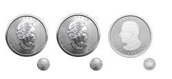 SILVER PREMIUM BULLION -  TREASURED MAPLE LEAF : EFFIGIES 3-COIN SET - 1 OUNCE FINE SILVER COINS -  2024 CANADIAN COINS 05