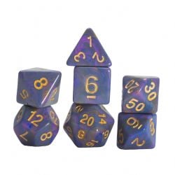 SIRIUS DICE -  7-DIE SET POLYHEDRAL: PURPLE UNICORN