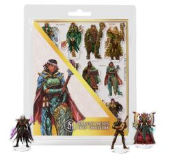 SKINNY MINIS 2D -  ELVES SPELLCASTER -  RPG MINIATURE