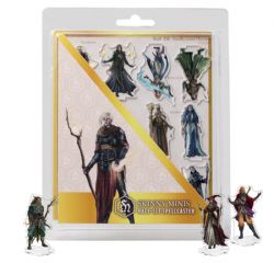 SKINNY MINIS 2D -  HALF-ELF SPELLCASTER -  RPG MINIATURE