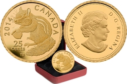 SMALL ANIMALS -  CHIPMUNK -  2014 CANADIAN COINS 02