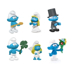 SMURFS -  2017 6-SMURFS FIGURE SET - HAPPINESS -  2017 SMURFS