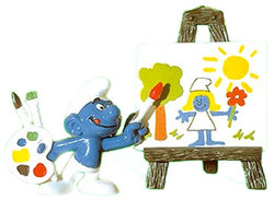 SMURFS -  ARTIST WITH EASEL 40239