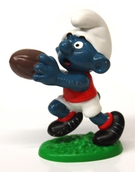 SMURFS -  AUSTRALIAN FOOTBALL SMURF - RED SHIRT VARIETY 20150