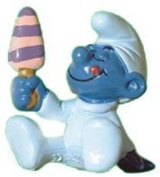 SMURFS -  BABY SMURF WITH ICE CREAM -  1985 SMURFS 20206