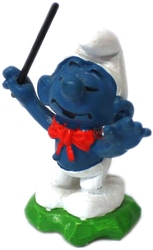 SMURFS -  BANDLEADER SMURF - BLACK MOUTH VARIETY -  SCHTROUMPFS 1980 20061