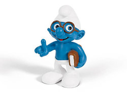 SMURFS -  BRANY SMURF WITH BOOK -  SCHTROUMPFS 2011 - LE FILM 20734