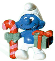SMURFS -  CHRISTMAS CANDY AND GIFT SMURF 20207