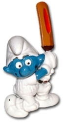 SMURFS -  CRICKET SMURF - SHINY BROWN VARIETY 20066