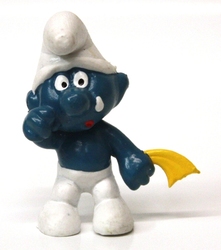 SMURFS -  CRYING SMURF - MADE IN HONG KONG -  SCHTROUMPFS 1972 20018
