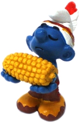 SMURFS -  EAR OF CORN SMURF - YELLOW EAR OF CORN VARIETY - SLIGHT WEAR 20197