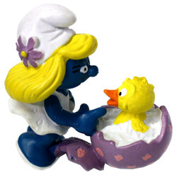 SMURFS -  EASTER SMURFETTE WITH BABY CHICK 20513