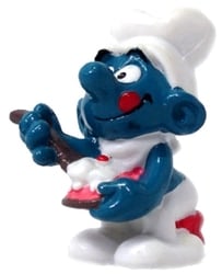 SMURFS -  GREEDY SMURF - SLIGHT WEAR -  1984 SMURFS 20165