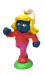 SMURFS -  JOGGING SMURFETTE - DARKER CLOTHES VARIETY - SLIGHT WEAR 20194