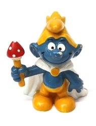 SMURFS -  KING SMURF - MADE IN PORTUGAL - SLIGHT WEAR -  1973 SMURFS 20074