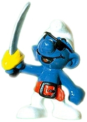 SMURFS -  PIRATE SMURF - RED BELT -  SCHTROUMPFS 1979 20104