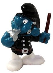 SMURFS -  POLICEMAN SMURF - BLACK SUIT 20123