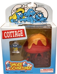 SMURFS -  RED AND ORANGE COTTAGE WITH SNAPPY SMURFLING (IRWIN)