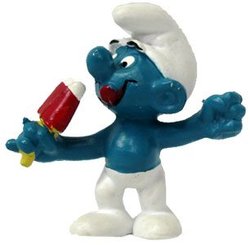 SMURFS -  RED AND WHITE ICE-LOLLY SMURF -  SCHTROUMPFS 1978 20053