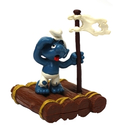 SMURFS -  RIVER RAFT SMURF - SLIGHT WEAR 40246