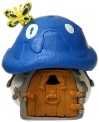 SMURFS -  SMURF'S COTTAGE BLUE AND WHITE - FIRST EDITION 40011