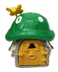 SMURFS -  SMURF'S COTTAGE GREEN AND WHITE - FIRST EDITION 40011