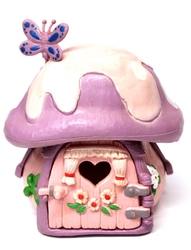 SMURFS -  SMURF'S COTTAGE PINK AND LILA - FIRST EDITION 40014
