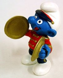 SMURFS -  SMURF WITH CYMBAL -  SCHTROUMPFS FANFARES 20495