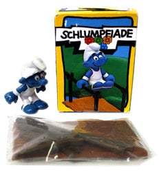 SMURFS -  SMURF WITH PARALLEL BARS - FIRST EDITION 40509