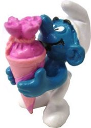 SMURFS -  SMURF WITH PINK SURPRISE CONE 20220