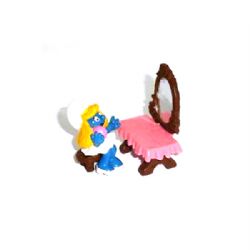 SMURFS -  SMURFETTE WITH DRESSING TABLE - LIGHT BROWN 40234
