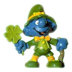 SMURFS -  ST-PATRICK GOODLUCK SMURF - GREEN AND YELLOW SUIT VARIETY 20176